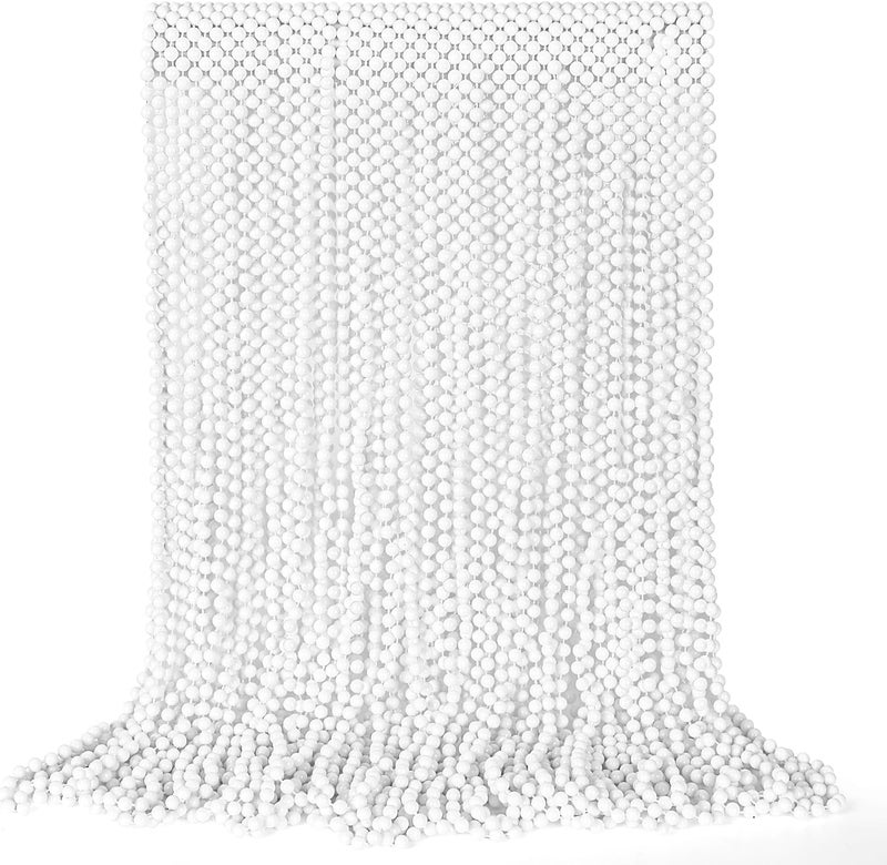 VLUV 36Pcs Beaded Necklace, Mardi Gras Beads Necklaces Accessories, 33 Inch Bead Costume for Women Man, Festival Parade Throw Supplies - Image 1